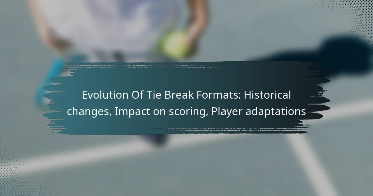 Evolution Of Tie Break Formats: Historical changes, Impact on scoring, Player adaptations