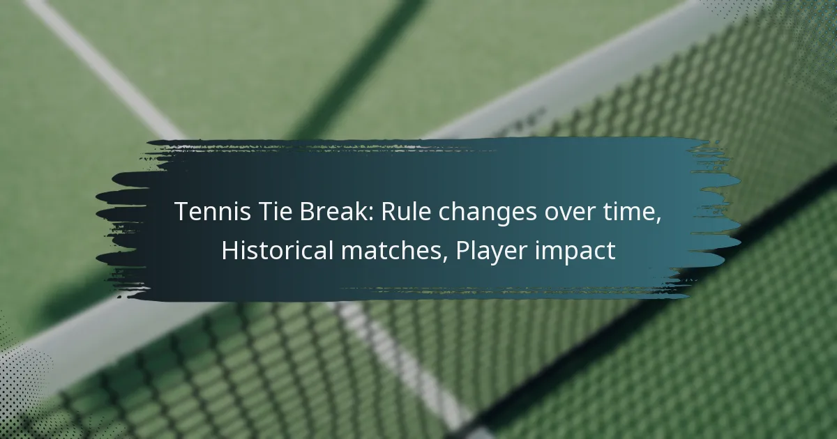 Tennis Tie Break: Rule changes over time, Historical matches, Player impact